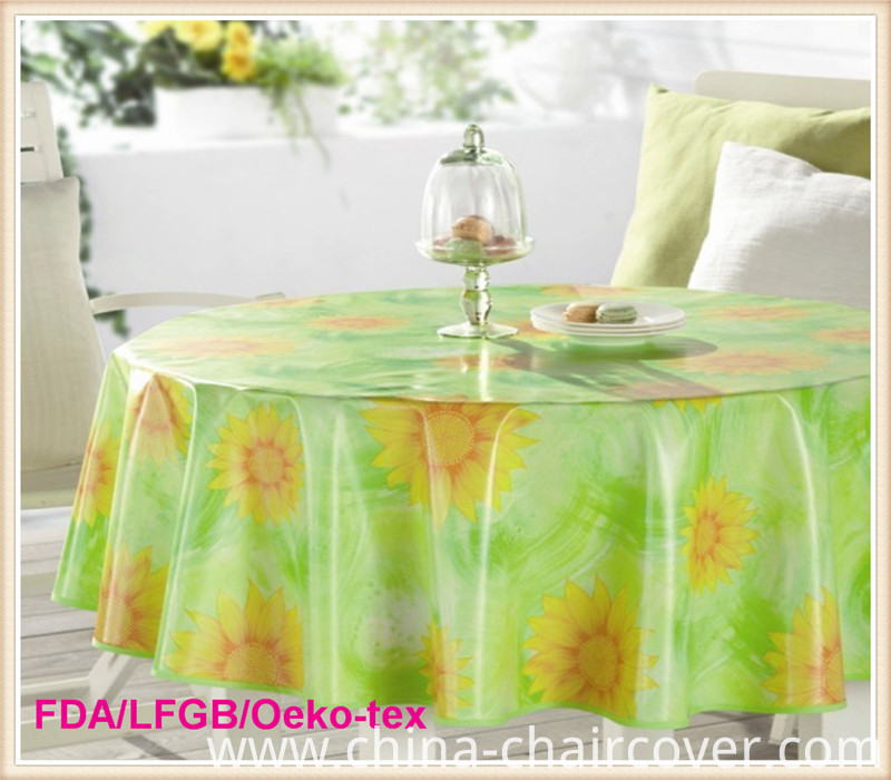 PVC Tablecloth with Nonwoven Backing LFGB Grade